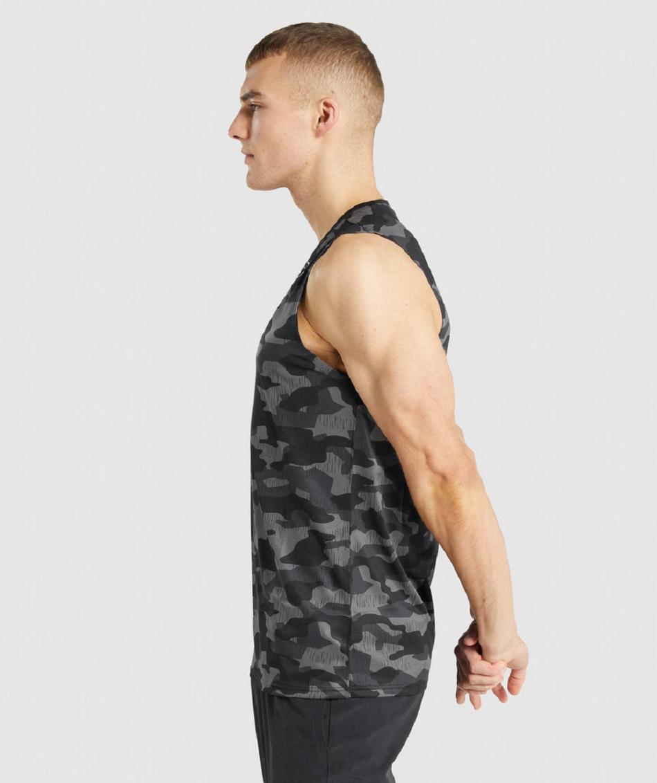 T Shirts Męskie Gymshark Arrival Bez Rękawów Szare | PL 3970YXF